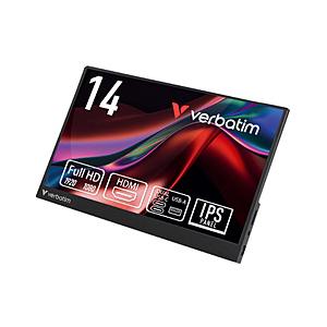 VERBATIMJAPAN USB-C接続 モバイルモニター  ブラック PM14V1 ［14.0型 /フルHD(1920×1080) /ワイド /60Hz］ | 