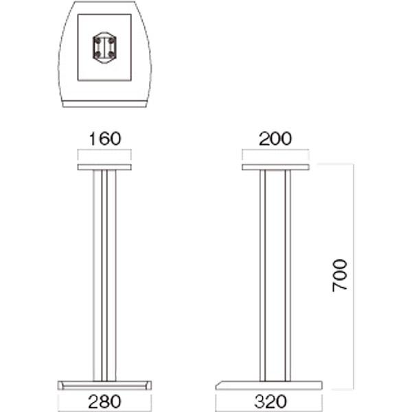 ハヤミ工産 台型スピーカースタンド　2台1組 SB-967 |  | 02