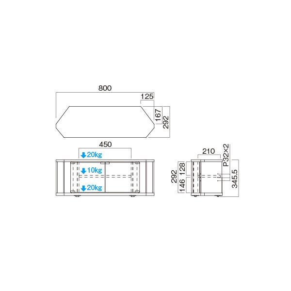 ハヤミ工産 テレビ台 TVKG800 【お届け日時指定不可】 |  | 05