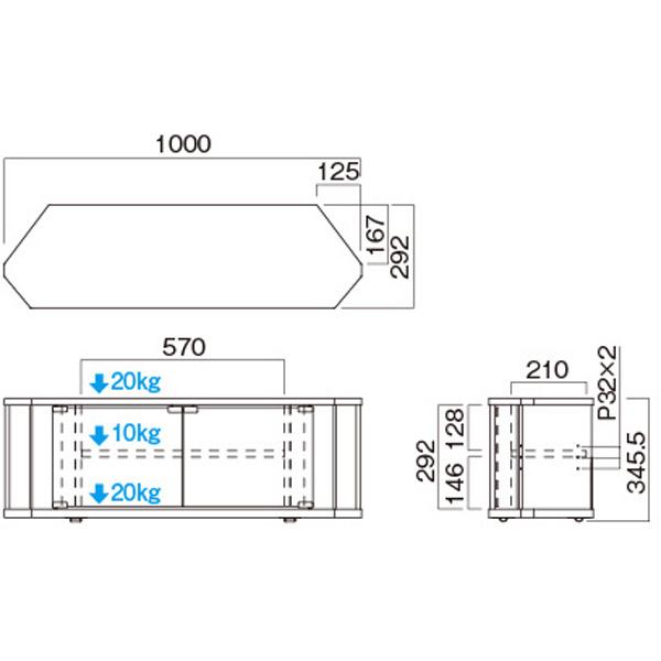 ハヤミ工産 テレビ台 TVKG1000 【お届け日時指定不可】 |  | 05