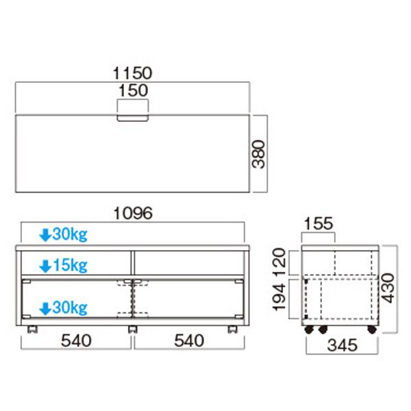 ハヤミ工産 テレビスタンド　TV-HT1150B 40-50V向け TV-HT1150B 【お届け日時指定不可】 |  | 02