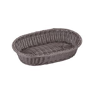萬洋 樹脂バスケット 小判 こげ茶 45cm 91-085C ＜WBS1906＞ | 