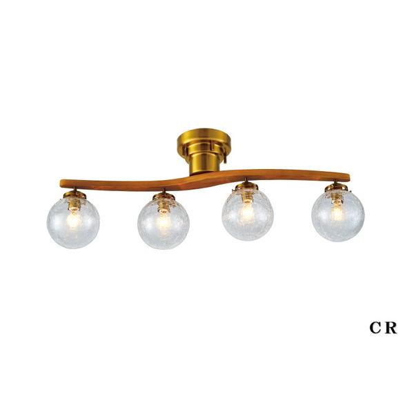 インターフォルム シーリングライト Owen(オ−ウェン) クラック 白熱ミニクリア電球(E17/60W)×4灯付   LT-4023CR ［8畳 /電球色 /E26 /電気工事不要］ | 