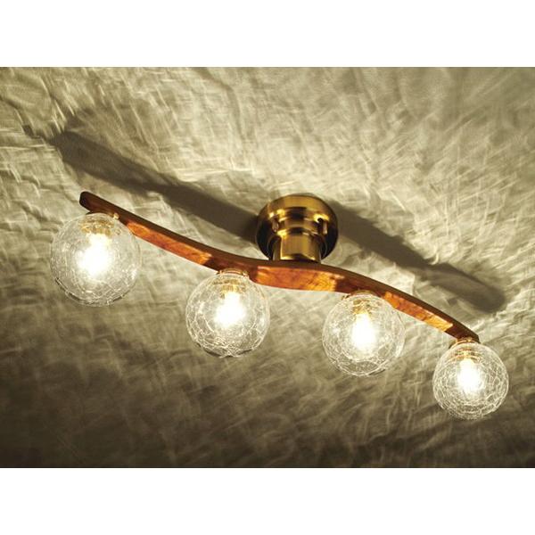 インターフォルム シーリングライト Owen(オ−ウェン) クラック 白熱ミニクリア電球(E17/60W)×4灯付   LT-4023CR ［8畳 /電球色 /E26 /電気工事不要］ |  | 02