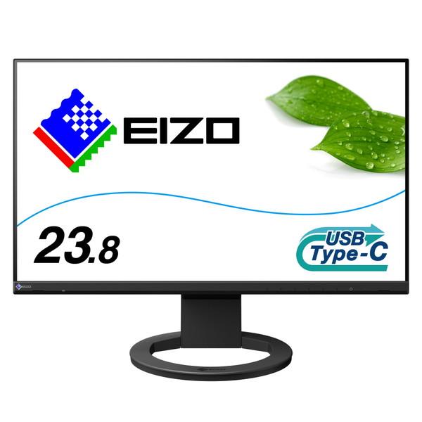 EIZO(エイゾー) USB-C接続 PCモニター FlexScan ブラック EV2480-ZBK ［23.8型 /フルHD(1920×1080) /ワイド /61Hz］ | 
