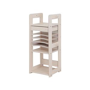 充英アート 天然木ランドセルラック JAJAN ホワイト JJR-100RW | 