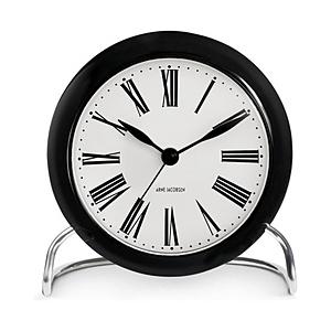 インテック 置き時計 Roman Table Clock 11cm  ブラック・文字盤ホワイト（ローマ数字） AJ43671 | 