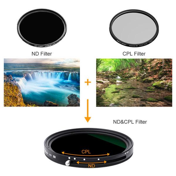 K＆F Concept バリアブルND + C-PL 多機能フィルター　67mm　KF-67CNX2-32   KF-67CNX2-32 |  | 03