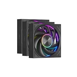 PCCOOLER ケースファン×3 [120mm /3000RPM]  ブラック F7X120-ARGB-BK3IN1 | 