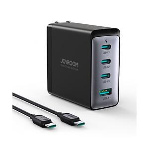 JOYROOM ACアダプター TCG04 USB-Cケーブル付きのPD対応4ポートACアダプター   TCG04 ［USB Power Delivery対応 /4ポート /GaN(窒化ガリウム) 採用］ | 