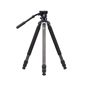 SIRUI カーボンファイバー製3段ビデオ三脚セット(プロフェッショナルモデル)(油圧式雲台)  ブラック R-3213X+VH-10-JP ［3段 /ビデオ雲台］ | SIRUI