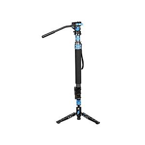 SIRUI カーボンファイバー製4段一脚 S セット(油圧式雲台:VA-5X)  ブラック P-424FS+VA-5X-JP ［自立式 /4段 /ビデオ雲台 /カーボン］ | SIRUI