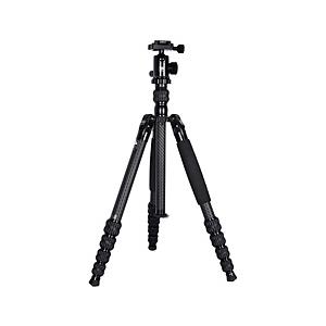 SIRUI カーボンファイバー製マルチファンクション5段三脚セット(ボール雲台:E-10)  ブラック T-1205+E-10-JP ［5段 /自由雲台］ | SIRUI