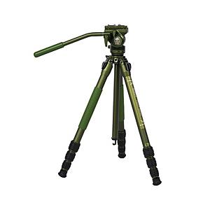 SIRUI アルミ合金製4段ビデオ三脚セット(油圧式雲台) グリーン  グリーン CT04+CT5-JP ［4段 /ビデオ雲台］ | SIRUI