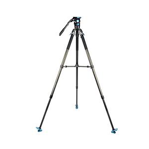 SIRUI カーボンファイバー製ワンタッチシステム3段三脚(クイックハンドル付)(油圧式雲台:SVH15)  ブラック SVT75Pro+SVH15-JP ［3段 /ビデオ雲台］ | SIRUI