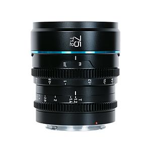 SIRUI シネマレンズ T1.2 APS-C/S35 75mm MFTマウント/ブラック SIRUI ブラック MS75M-B-JP ［マイクロフォーサーズ /単焦点レンズ］ [代引不可] | SIRUI
