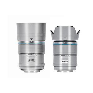 SIRUI オートフォーカスレンズ F1.2 APS-C 2本セット(16/75mm) X/シルバー SIRUI シルバー AS-2S-XS-JP ［FUJIFILM X /単焦点レンズ］ [代引不可] | SIRUI