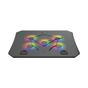 ノートパソコンクーラースタンド [9〜15.6インチ /USB-A接続] RGBバックライト・冷却ファン・USB-Aハブ搭載 角度調整機能付き  ブラック CP3030 【864】 | 