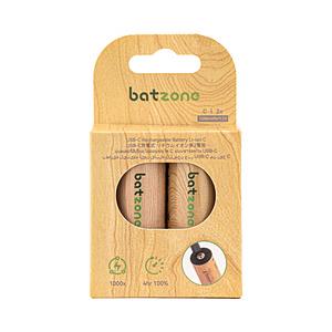 BATZC リチウムイオン充電池 単2形 Type-Cケーブル付  P2-LIC-7400C-2  木目  ［2本］ | 