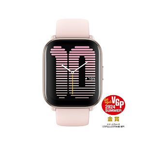 AMAZFIT スマートウォッチ 42mm AI音声操作アシスタントサービス 「ZEPP FLOW」 搭載モデルActive（アクティブ）  ペタルピンク | 
