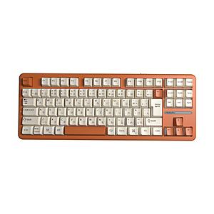 AULA ゲーミングキーボード AULA F87(Star Vector Switch) White Orange F87J-SV-WO ［有線・ワイヤレス /Bluetooth・USB］ | 