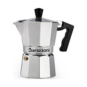 BARAZZONI 直火用 エスプレッソコーヒーメーカー2カップ LA CAFFETTIERA ALLUMINIO E COLORATA シルバー 830005502 | 