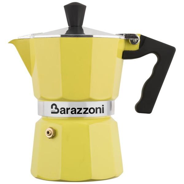 BARAZZONI 直火用 エスプレッソコーヒーメーカー1カップ LA CAFFETTIERA ALLUMINIO E COLORATA イエロー 83000550125 | 