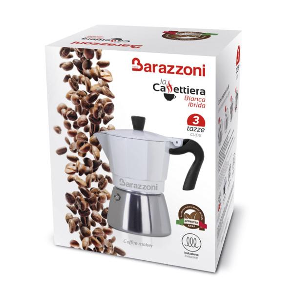 BARAZZONI IH/直火 エスプレッソコーヒーメーカー 6カップ LA CAFFETTIERA BIANCA IBRIDA  830005106 |  | 02