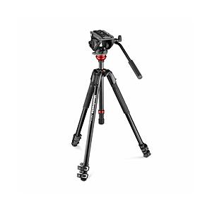 Manfrotto MVH500AHビデオ雲台+レベリング付きアルミ三脚 MVK500190XV ブラック | Manfrotto