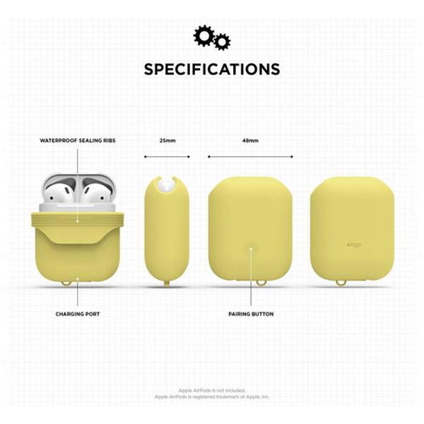 ELAGO AirPods(エアーポッズ)WaterProof Case(ケース) for AirPods EL_APDCSSCWC_CY Creamy Yellow 【864】 |  | 07