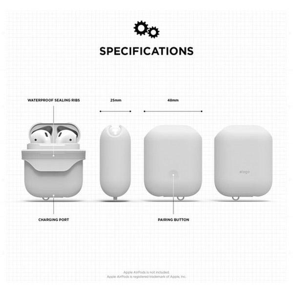 ELAGO AirPods(エアーポッズ)WaterProof Case(ケース) for AirPods EL_APDCSSCWC_WH White |  | 07