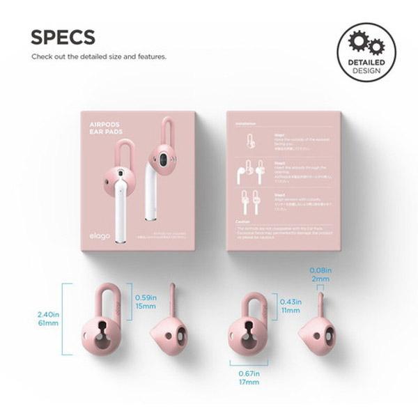 ELAGO AirPods(エアーポッズ)用シリコンカバー EarPads for AirPods EL_APDCSSCED_PK ラブリーピンク |  | 05