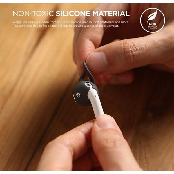 ELAGO AirPods(エアーポッズ)用シリコンカバー EarPads for AirPods EL_APDCSSCED_GY ダークグレイ 【864】 |  | 07