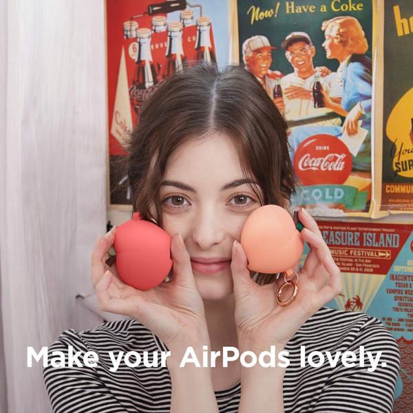ELAGO AirPods(第2/1世代) カラビナ付きケース PEACH HANG for AirPods /AirPods 2nd Charging / AirPods 2nd Wireless (Red)  Red EL_APACSSCPN_RD |  | 03