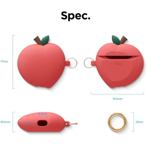 ELAGO AirPods(第2/1世代) カラビナ付きケース PEACH HANG for AirPods /AirPods 2nd Charging / AirPods 2nd Wireless (Red)  Red EL_APACSSCPN_RD |  | 07
