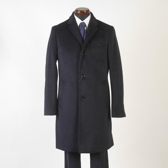 訳あり チェスターカラー コート メンズ Lサイズ AMFステッチ 毛足の