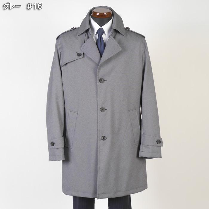 シングルトレンチ コート メンズ M L LL 3L サイズ 織り柄 ライナー