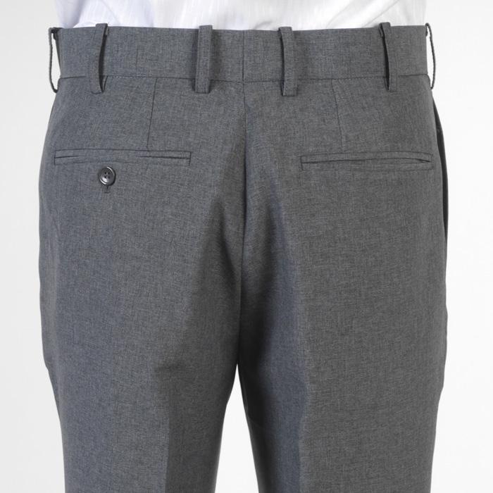 スラックスノータック ウォッシャブル グレー無地 剣道 審判 2500