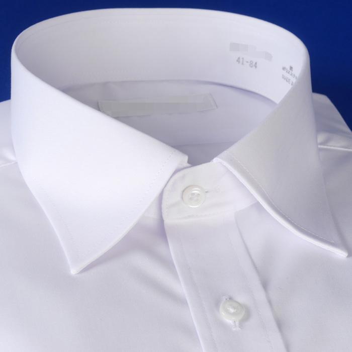 レギュラーカラー 長袖白無地シャツ剣道審判用 超形態安定 抗菌消臭