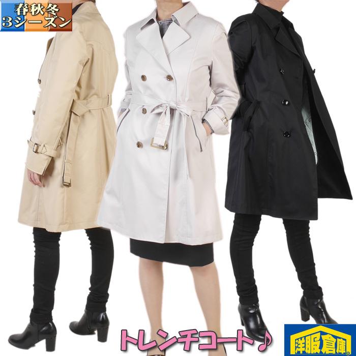 トレンチ コート レディース ｓｓ ｓ ｍ ｌ ｌｌ ３ｌ ４ｌ ５ｌ ６ｌサイズ 全３色 8000 Lrc6051 Lrc6051 洋服倉庫yahoo 店 通販 Yahoo ショッピング
