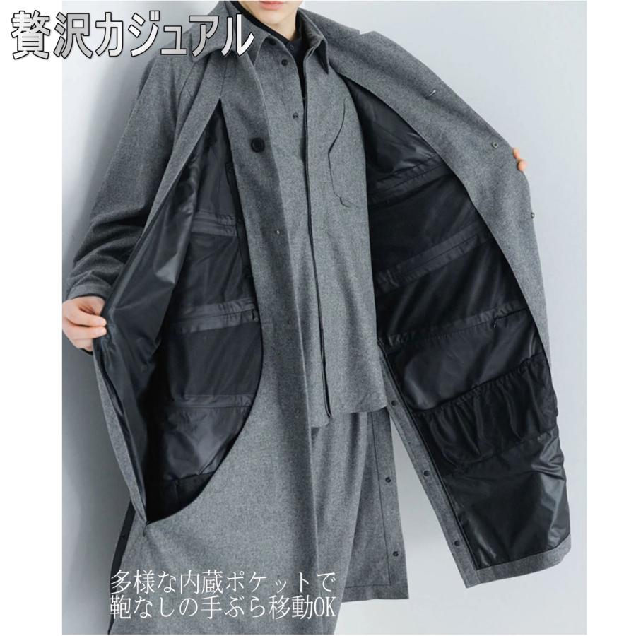 【試着のみ】ステンカラーコートＬ灰色 試着のみ】ステンカラーコートL灰色 UNITED TOKYO