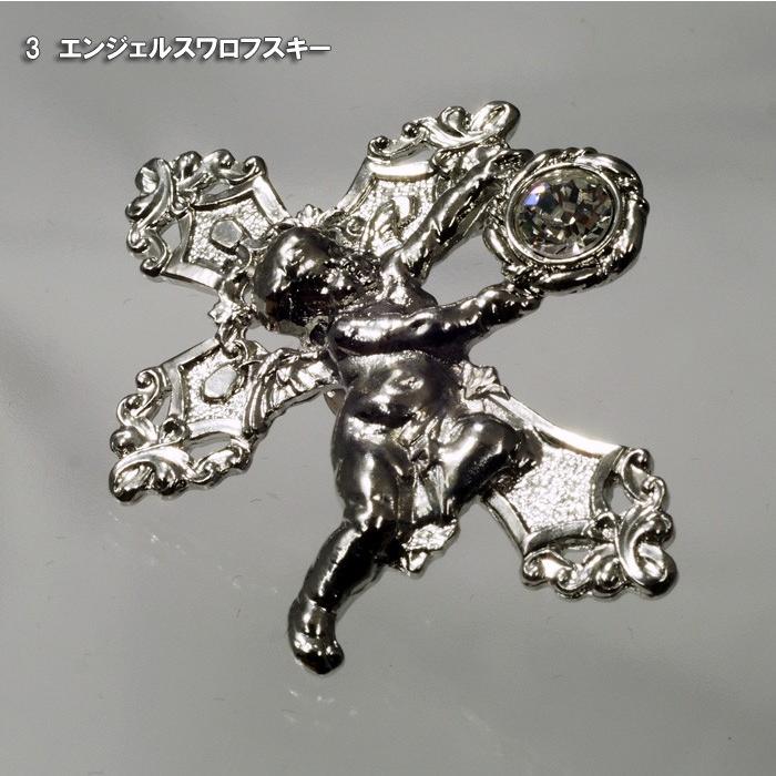 国産 スワロフスキー ラペルピン ピンバッチ ストールピン 5柄 3500