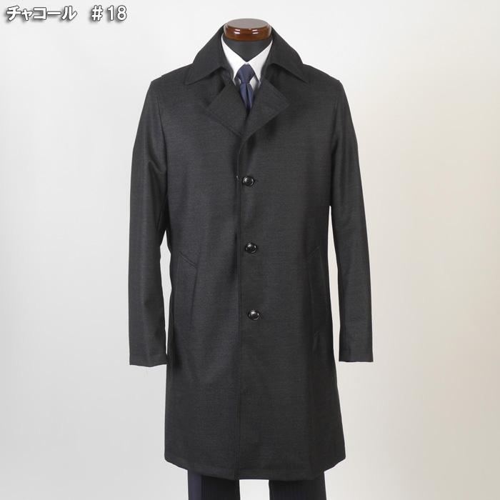 ステンカラー コート ウール100％ ライナー付き メンズ M L LL