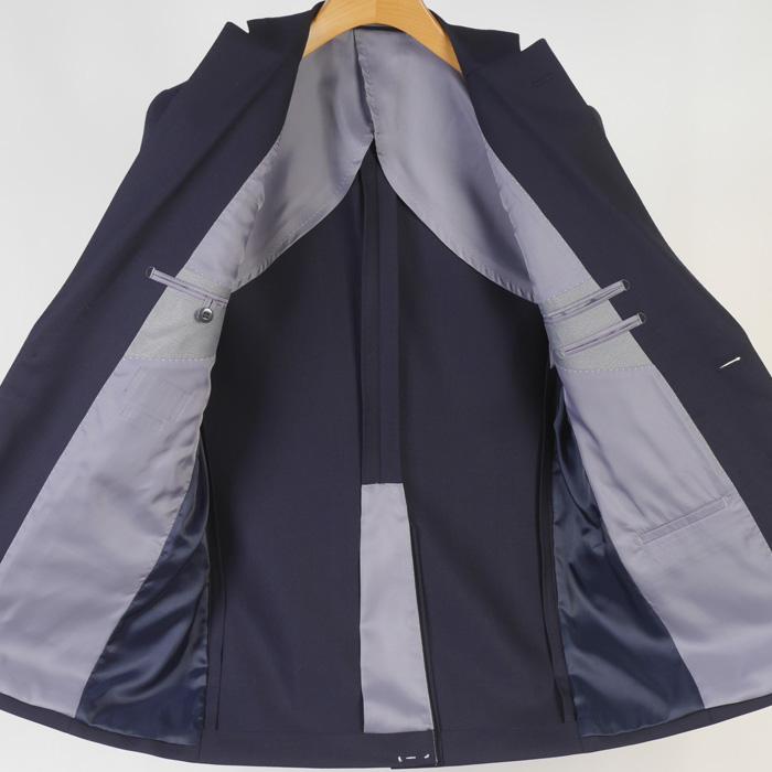 スーツノータック スリム ビジネススーツ メンズ良質ウール100