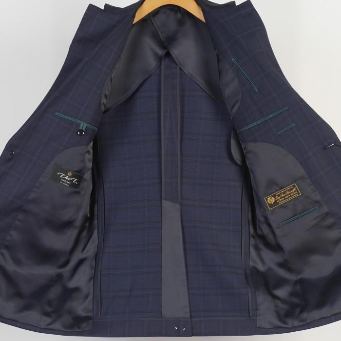 A AB体　LoroPiana　ロロピアーナ Super130's WOOL ノータック スリム ビジネス スーツ メンズ全3柄 35000 RS7003｜y-souko｜05