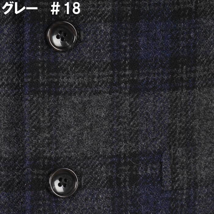 ベスト ジレ ウール メンズ 良質起毛 タータンチェック 全3色 4500