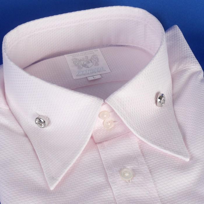 S M L LL ボタンアップカラー フォーマルシャツ　衿ボタンはスワロフスキー日本製 綿100％ ハイグレード巻き縫い仕立て全3色 3500 RYM903｜y-souko｜08