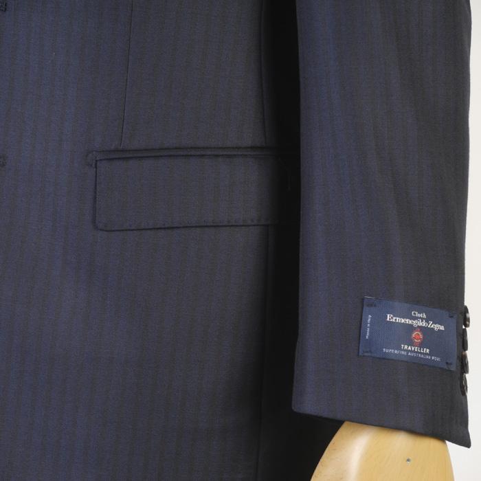 スーツ ErmenegildoZegna ゼニア「TRAVELLER」トラベラーノータック スリム ビジネス スーツ メンズ本水牛釦使用 全5柄 54000 bi tRS2050の画像