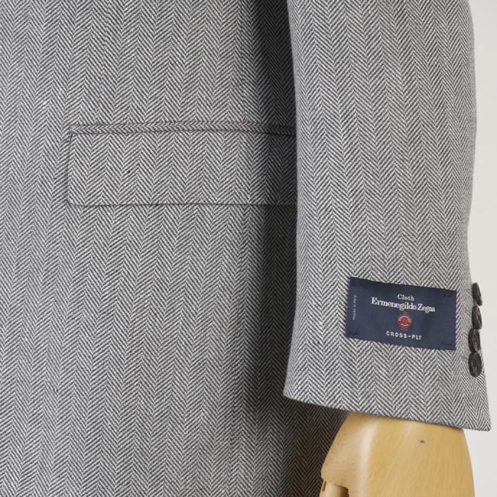 スーツ ErmenegildoZegna ゼニア「CROSS PLY」クロスプライノータック スリム ビジネス スーツ メンズ本水牛釦使用 全2柄 51000 bi tRS2051の画像