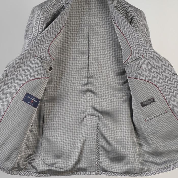 スーツ ErmenegildoZegna ゼニア「CROSS PLY」クロスプライノータック スリム ビジネス スーツ メンズ本水牛釦使用 全2柄 51000 bi tRS2051の画像